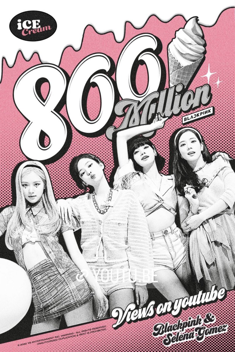 dkyp12's tweet photo. está como curiosito el post de los 800M views en youtube de ice cream pero está pasable, felicidades a mis chicas y selena <3

@BLACKPINK https://t.co/ojQE9wmzKj