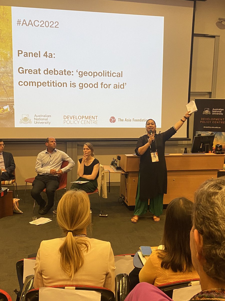 Now to <a href="/OfaGuttenbeil/">Guttenbeil Likiliki</a> who tackles Ben’s mantra. ‘Geopolitics is not a dirty word. But. It has done dirty things.’ 

‘Yeah aid is good for the Pacific,’ but the power imbalance is detrimental. Are we looking after seasonal workers? Consulting local leaders? Not so much.