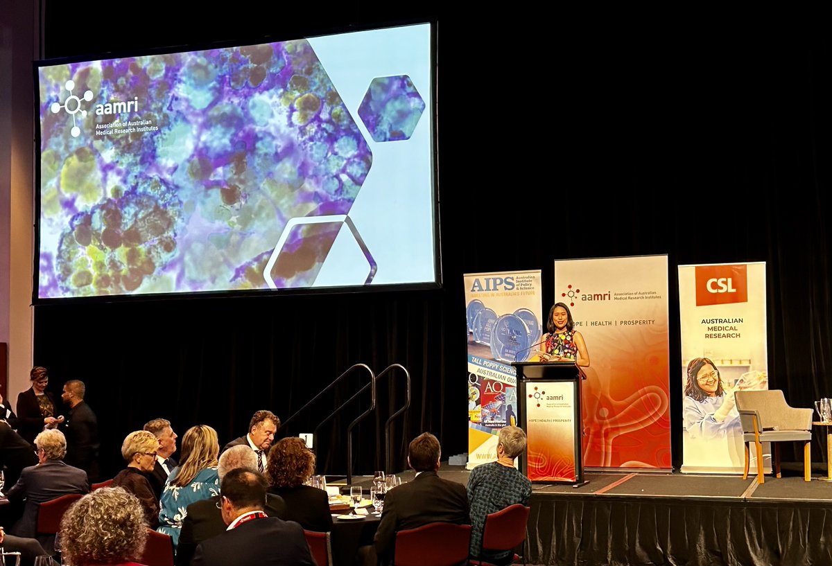AIPS_science's tweet photo. Chloe Yap @doyouseewhy has debunked a myth that the gut microbiome causes autism. Last night she was announced the winner of the 2022 @CSL Florey Next Generation Award at the @AAMRI_Aus
annual dinner.  
@MaterResearch @IMBatUQ @AutismCRC #CSLFlorey https://t.co/h4Nb1BhcuT https://t.co/QYp2ylmwe7