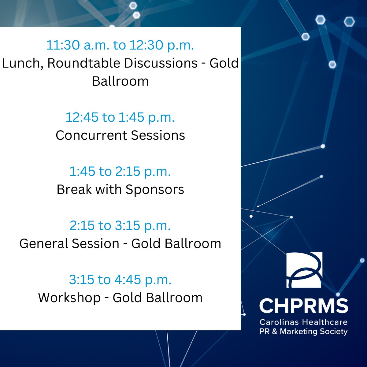 CHPRMS's tweet photo. Welcome to Day 1 of #CHPRMS22! We're looking forward to a great week. The full agenda can be found at https://t.co/Z7XNRwSLRG. https://t.co/cCbliHsq7U
