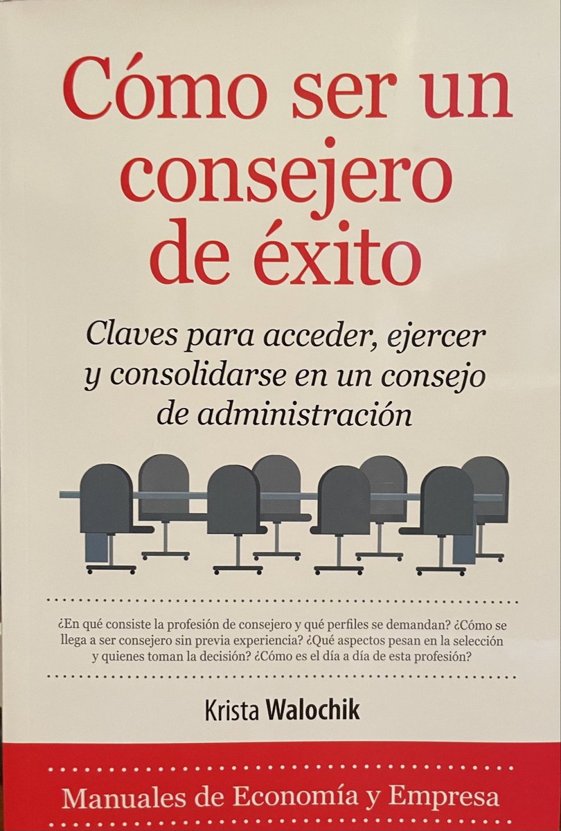WalochikTLG's tweet photo. ¿Quieres ser Consejero? La carrera de consejero: como acceder, ejercer y consolidarse en un  consejo de administración. Mi nuevo libro !ya ha visto la luz! @AlmuzaraLibros #consejodeadministracion #gobiernocorporativo https://t.co/btLVnDqVFp