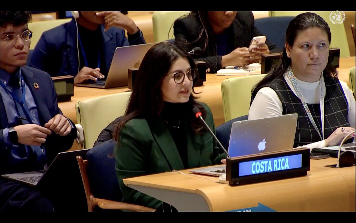 CostaRicaONU's tweet photo. In Security Council Arria formula on #ClimatePeaceandSecurity 🇨🇷 called for system-wide coherence and commitment, bottom-up community ownership & governance and addressing gender inequalities and social inequities towards climate responsive conflict prevention. https://t.co/q2NSx1WeaV