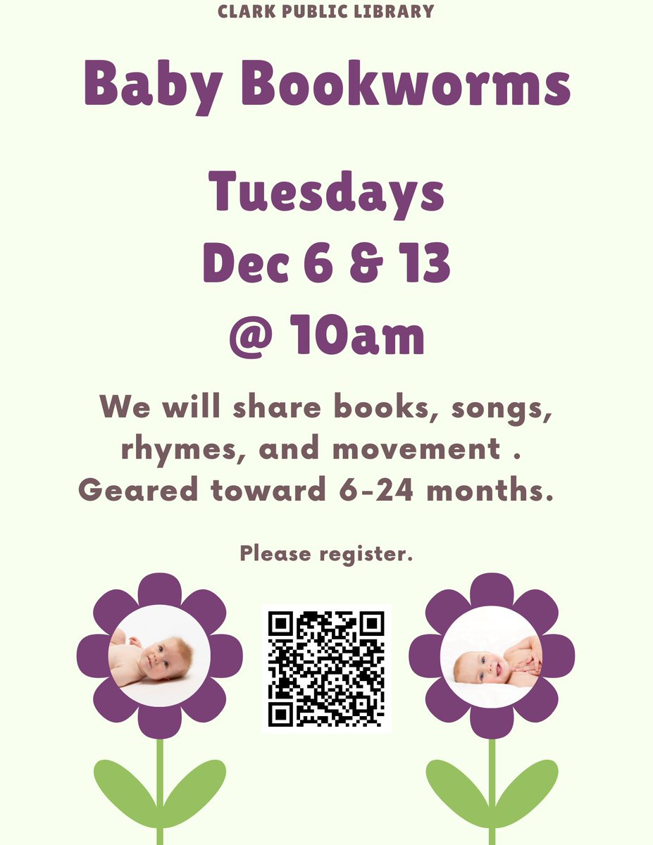 To register, please click on the following link...live-clarkpl.pantheonsite.io/event/baby-boo…