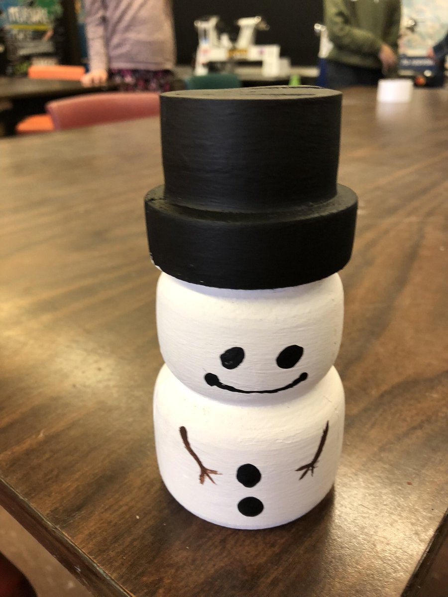 Coolest snowman to date from Grade 7 on the mini lathe.