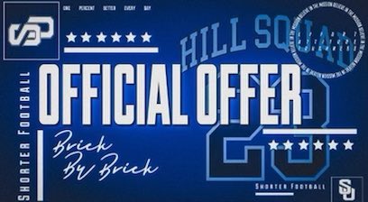 After a great talk with <a href="/coachmorrison58/">Zach Morrison</a> I am thankful to receive an offer from Shorter University🔵⚪️ <a href="/Shorter_FB/">Shorter Hawks Football</a>