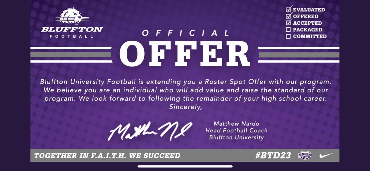 Mitchell934's tweet image. I’d like to say thank you to ⁦@CoachMNardo⁩ ⁦@coach_shank05⁩ and ⁦@Recruit25_hill⁩ and the rest of the coaching staff for the great visit and receiving a offer from them ! 🟣⚪️
⁦@TheSupercop2366⁩ 
⁦@TCTigerFB4Life⁩