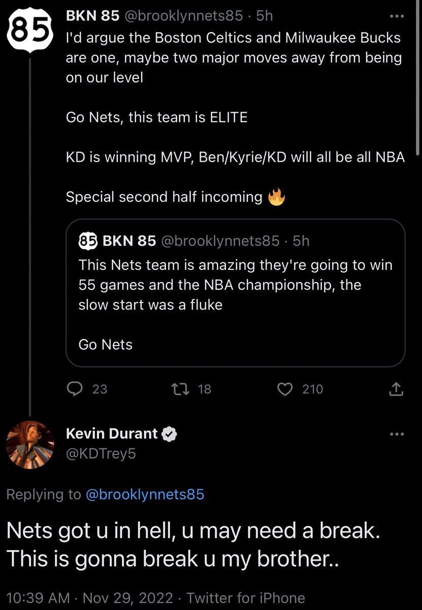 LegionHoops's tweet photo. KD may be the best follow on Twitter. 😭 https://t.co/faEIemRpgB
