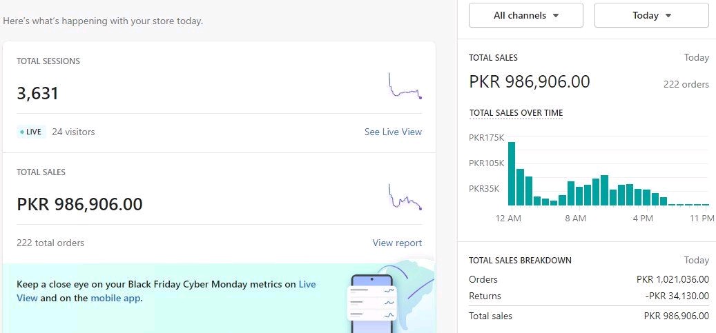 MarkitionPvt's tweet photo. Reached a sales of almost a Million PKR. Thats how our team of highly qualified professionals provide performance marketing.
A million sale for the month of November.
For inquiries: info@tranzitcorp.com
#DigitalMarketingServices #shopify #performance #salesfunnel #facebookads https://t.co/mXMCDarQnp