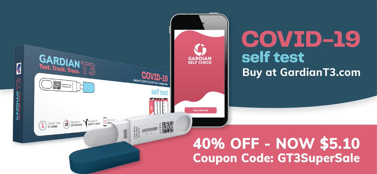 The 40% Off GardianT3 Super Sale ENDS TODAY at 11:59pm (AEST) 30th November 2022. This sale will not be extended. Buy the easy to use, one step saliva test now using the Coupon Code: GT3SuperSale (was $8.50 now $5.10) and save via gardiant3.com/products/gardi…