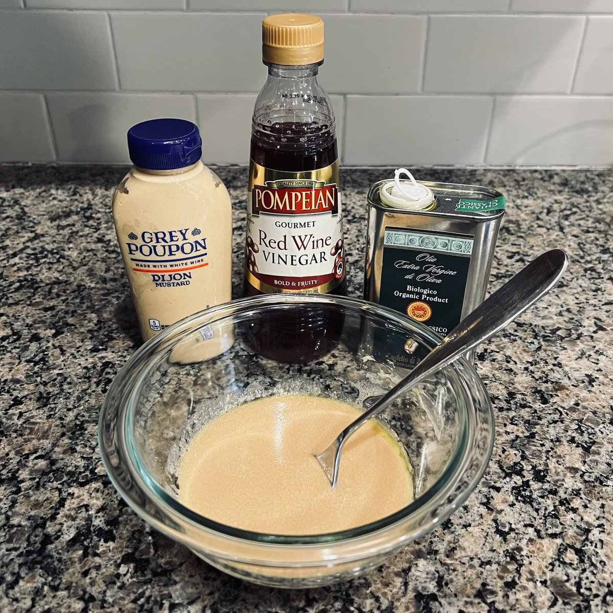 DanColon's tweet photo. After talking about it with @ShawneeMead on our HEARTBURN episode of @TheNoraPodcast, I vowed to make Nora’s salad dressing. You know, the one at the heart of the Olivia Wilde/Harry Styles/Jason Sudeikis #SaladGate drama. Anyway, it’s excellent (and SUPER simple) https://t.co/U0hl6zCHei