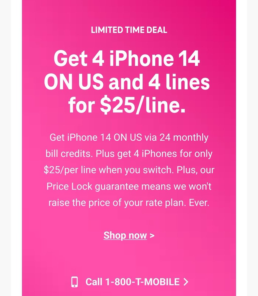 shiolovesgod's tweet photo. @TMobileHelp ad says you get the iPhones when you switch, but I called and was told that I would also have to trade in an iPhone per line because this was two separate promotions... 

I'm not sure if this is misleading or if the person I spoke to misunderstood 🤔. https://t.co/Fu83JVpjTt