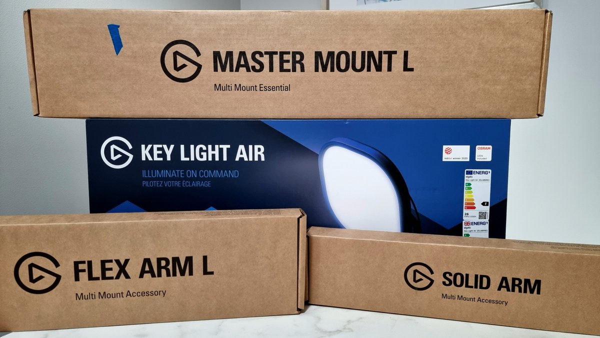 Nicktacula's tweet photo. I can really flesh out the setup now!
Thank you @elgato for sending out all the multi-mount accessories & a key light air!
Got some great plans & use cases for them!
#Gifted #multimount #keylightair #tech https://t.co/GLi2hzNxl3