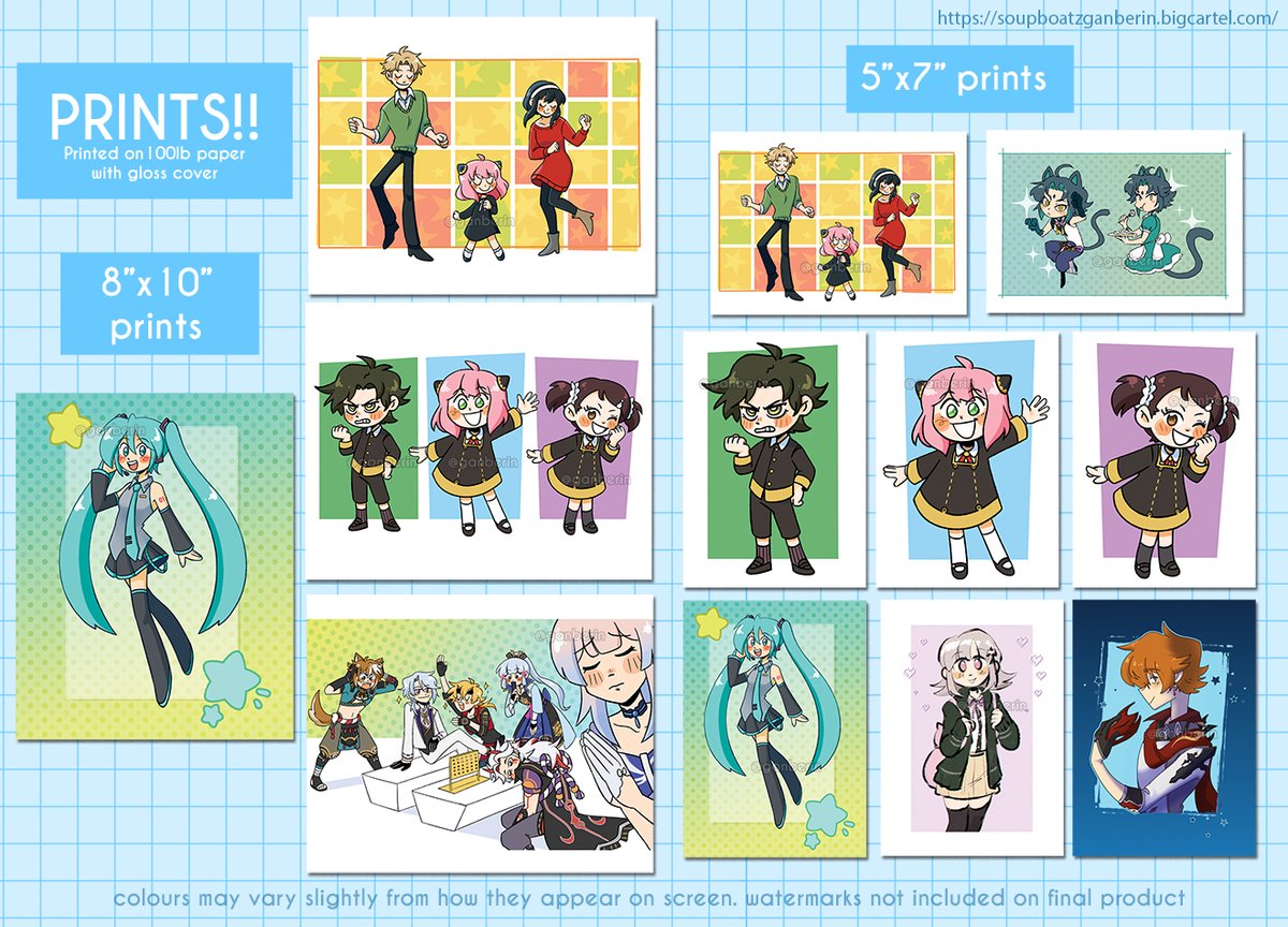 ganberin's tweet photo. [rt 💕] ONLINE SH0P OPEN!! 💖✨
We have Genshin Impact, Danganronpa, Spy x Family, Pokemon, Ace Attorney, Demon Slayer, MITSURU ENSTARS, and is that.. Hastune Miku?? (+ more!)

Discount code and link in replies ✨

This store closes Dec 19th, so grab things while you can! https://t.co/8xG7cCCKKf