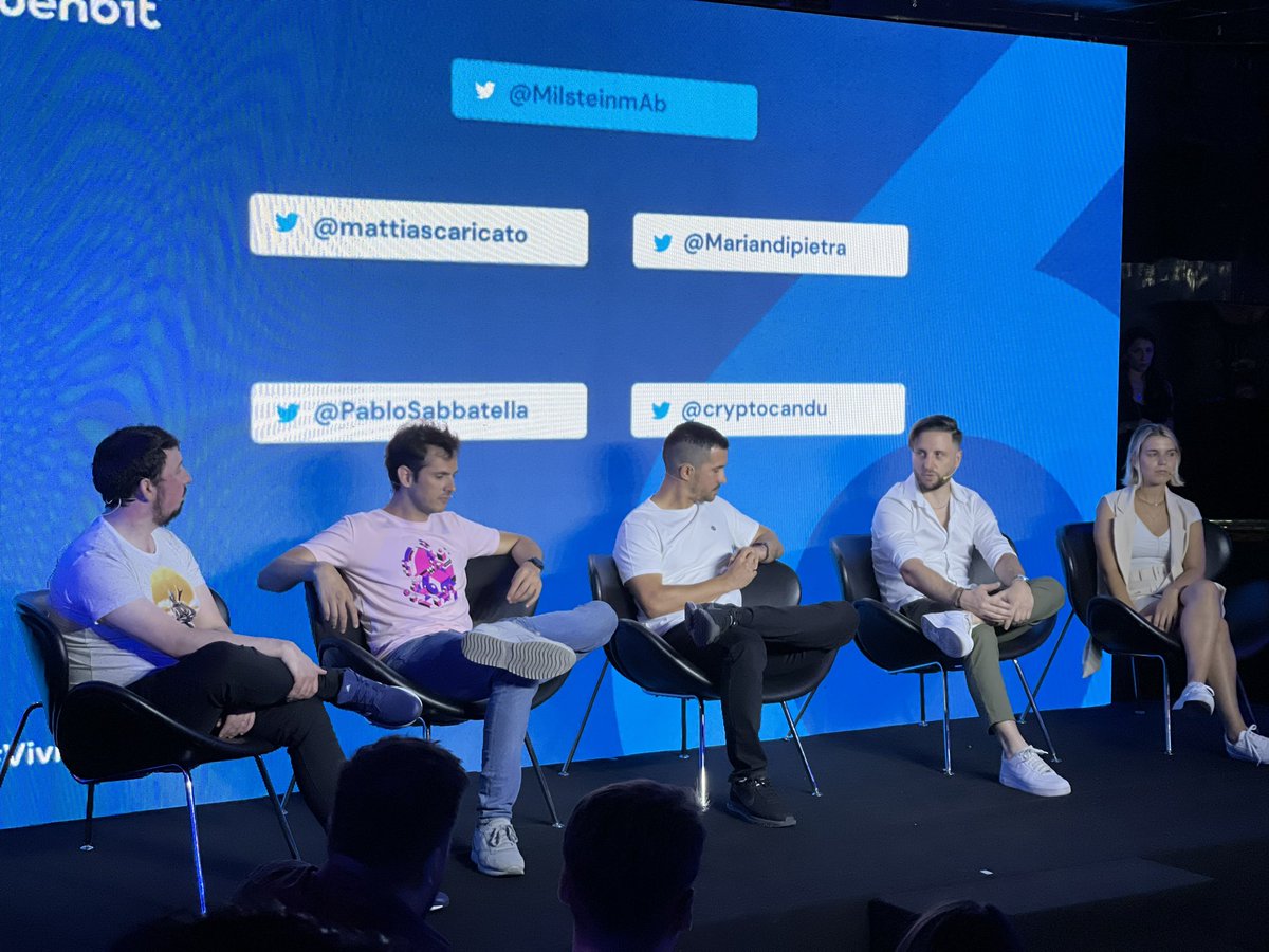 criptochocolate's tweet photo. Excelente charla! @MilsteinmAb @mattiascaricato @Mariandipietra @PabloSabbatella @cryptocandu @buenbit https://t.co/B1wh7fiUX8