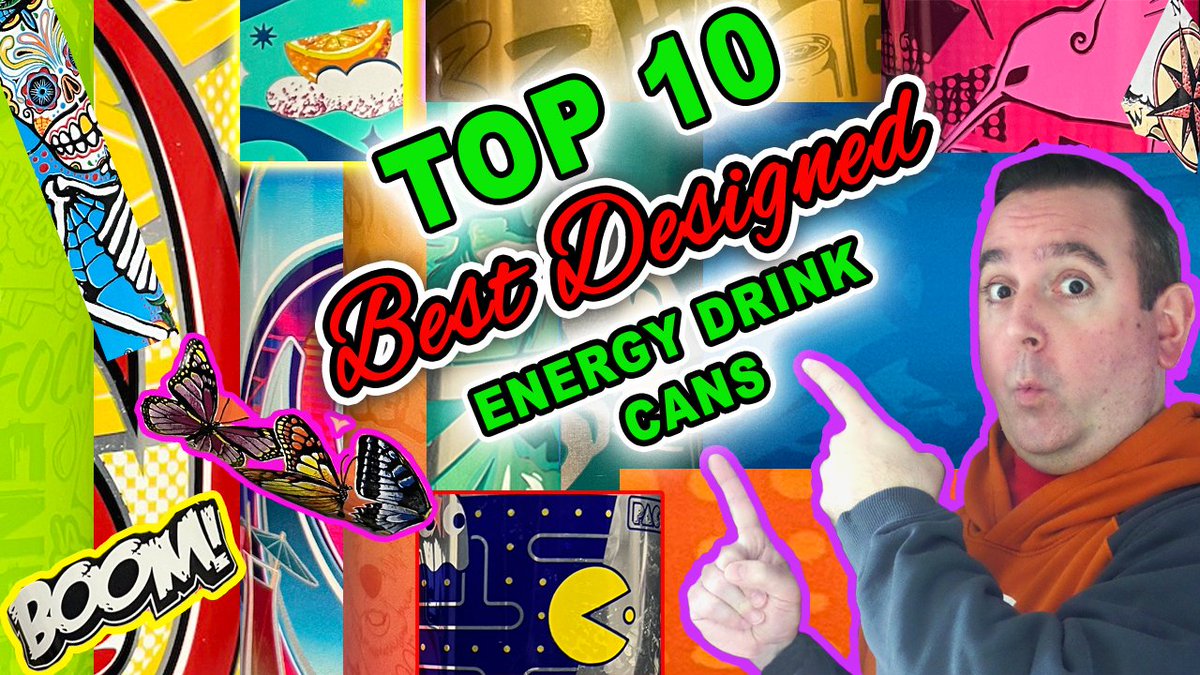 CaffeineMan1's tweet photo. Looking for some great looking cans? I rated my top 10 energy drink companies based on their can designs! Check out the video to see if your favorite is there! #Top10 #Top10EnergyDrinkCans #Top10Designs #Top10BestCans #EnergyDrinks
https://t.co/LGjCoUyuQK https://t.co/gy5VkM5nHz