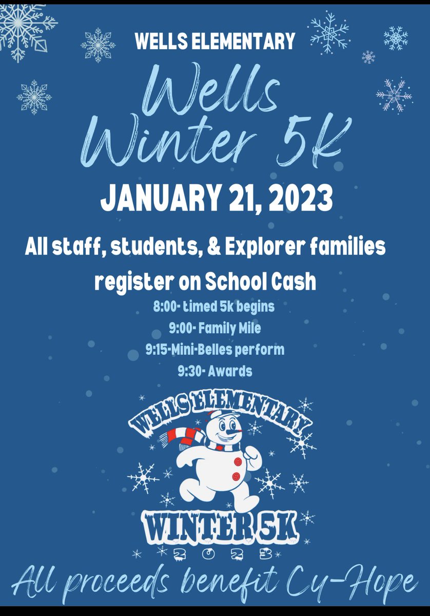 I’m so excited…I just can’t hide it! Come burn off the holiday pie with our 5k and/or the family mile! Even better to be running for charity! Registration closes Dec 14th. #WellsWinter5k <a href="/CFISDWells/">Wells Elementary</a> <a href="/CyFairISD/">Cypress-Fairbanks ISD</a> <a href="/CyFairCFisher/">Cheryl Fisher</a> <a href="/CoachWintersPE/">Brittany Winters</a> <a href="/coachwashy95/">coach w🔆</a>