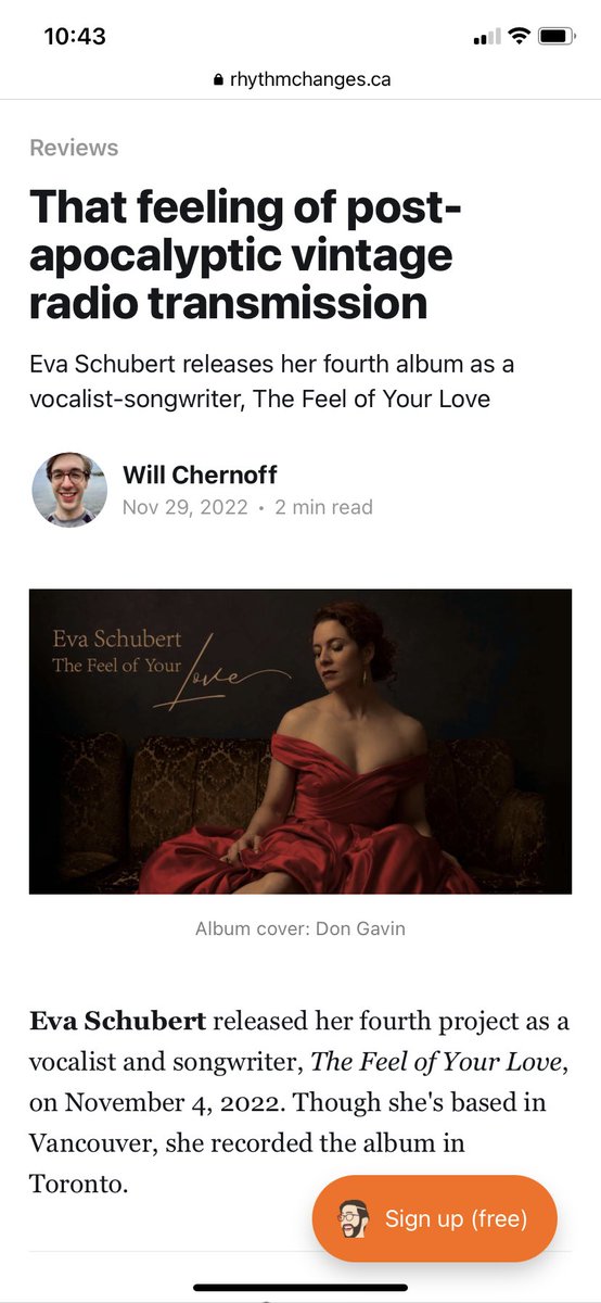 Thank you <a href="/rhythmchanges/">Rhythm Changes</a> for the review of my new album! #jazz #jazzmusic #newmusic #singer #songwriter rhythmchanges.ca/eva-schubert-f…