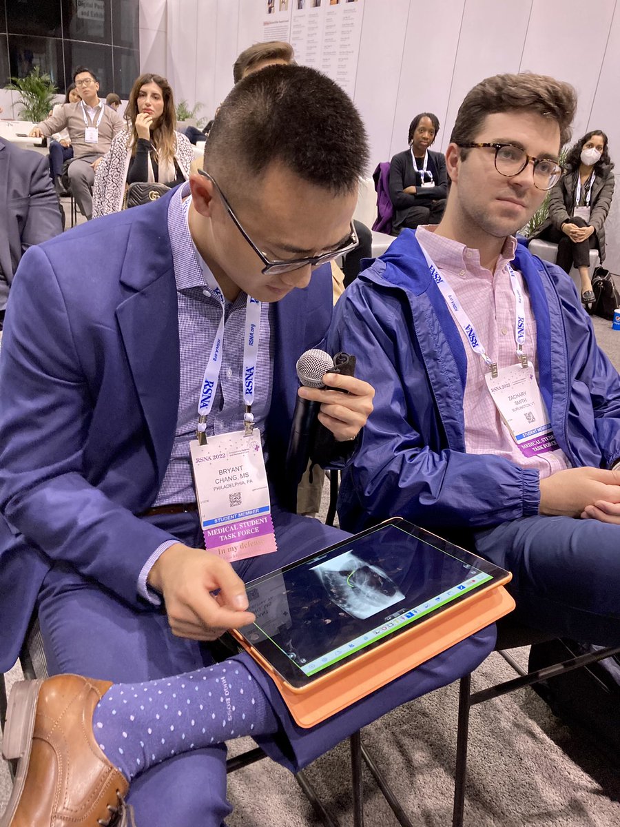 hrsugito's tweet photo. Couldn’t wish for a better ending for the med student sessions at #RSNA22💥

@petrasewingrad with another interactive radiology masterclass for #futureradres

That is all from #RSNAMSTF this year. We hope to see you next year!!
@RSNATrainees https://t.co/RqS9I28sTF