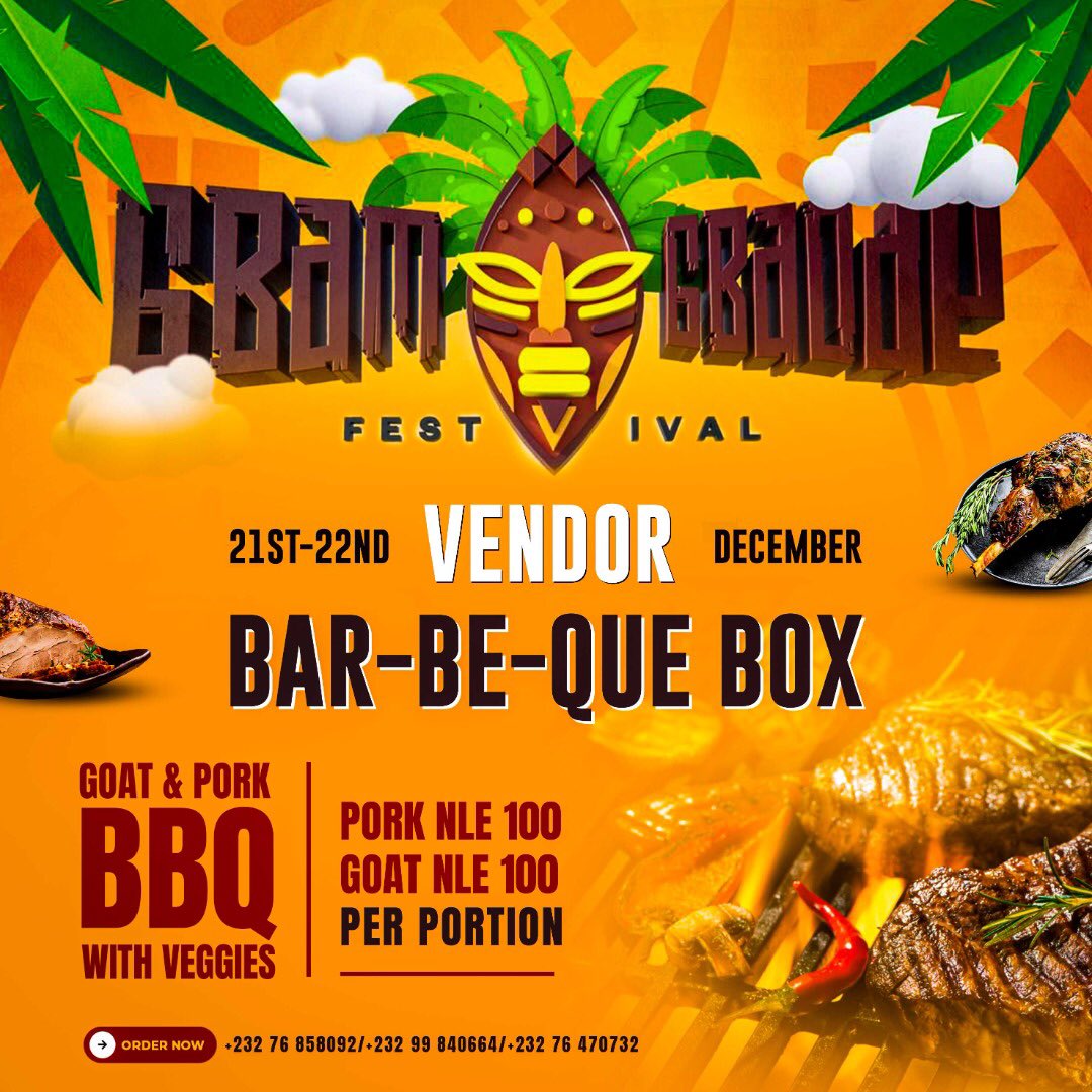 #Gbamgbaode #beachfestival #SaloneTwitter #BBQ #BBQBOX #Grilledmeat #grilledgoat #grilledpork