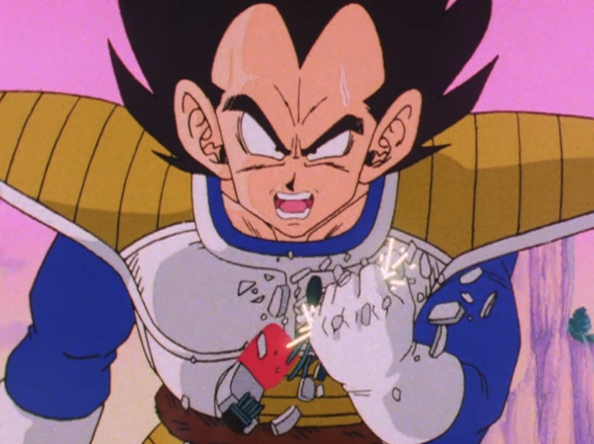33 years ago today marks the day we first saw Vegeta break his scouter after he scanned Goku’s power levels. #DBZ #DragonBallZ