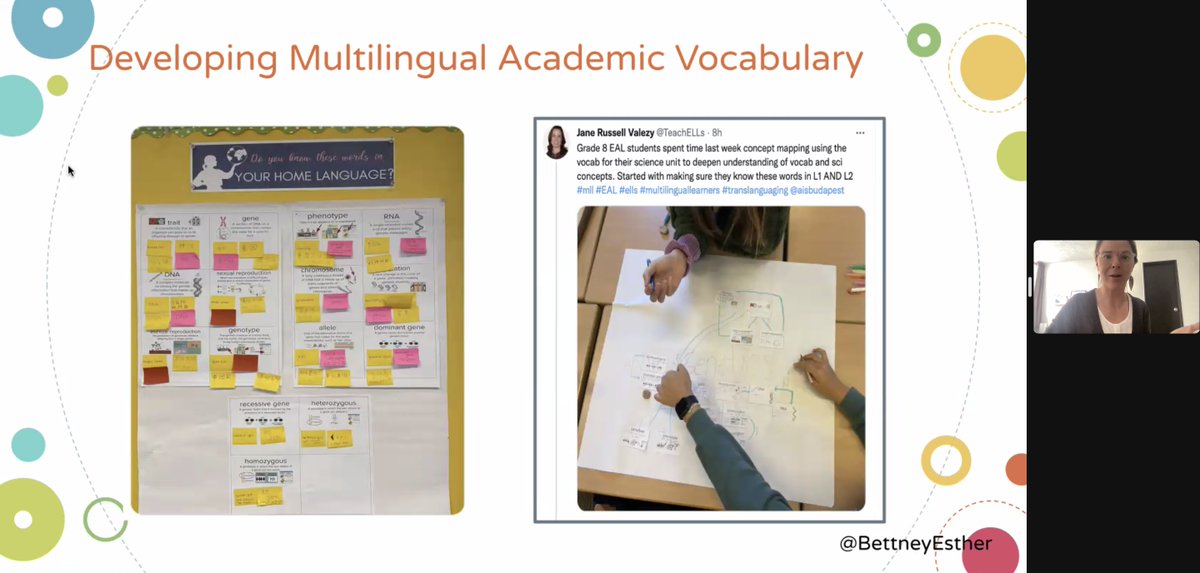 constancekkg's tweet photo. Excellent, but short hour with @BettneyEsther about the importance of #multilingualism in #internationalschools - #mlchat #deij #aieloc #WIDA @ConcordiaSH https://t.co/3w6tzDD3a1