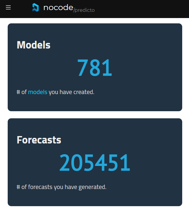 ThePredicto's tweet photo. We maintain more than 700 DL models (multiple per stock/crypto) and have generated more than 200k forecasts! #predicto #deeplearning #nocode https://t.co/5RuXQxMtym