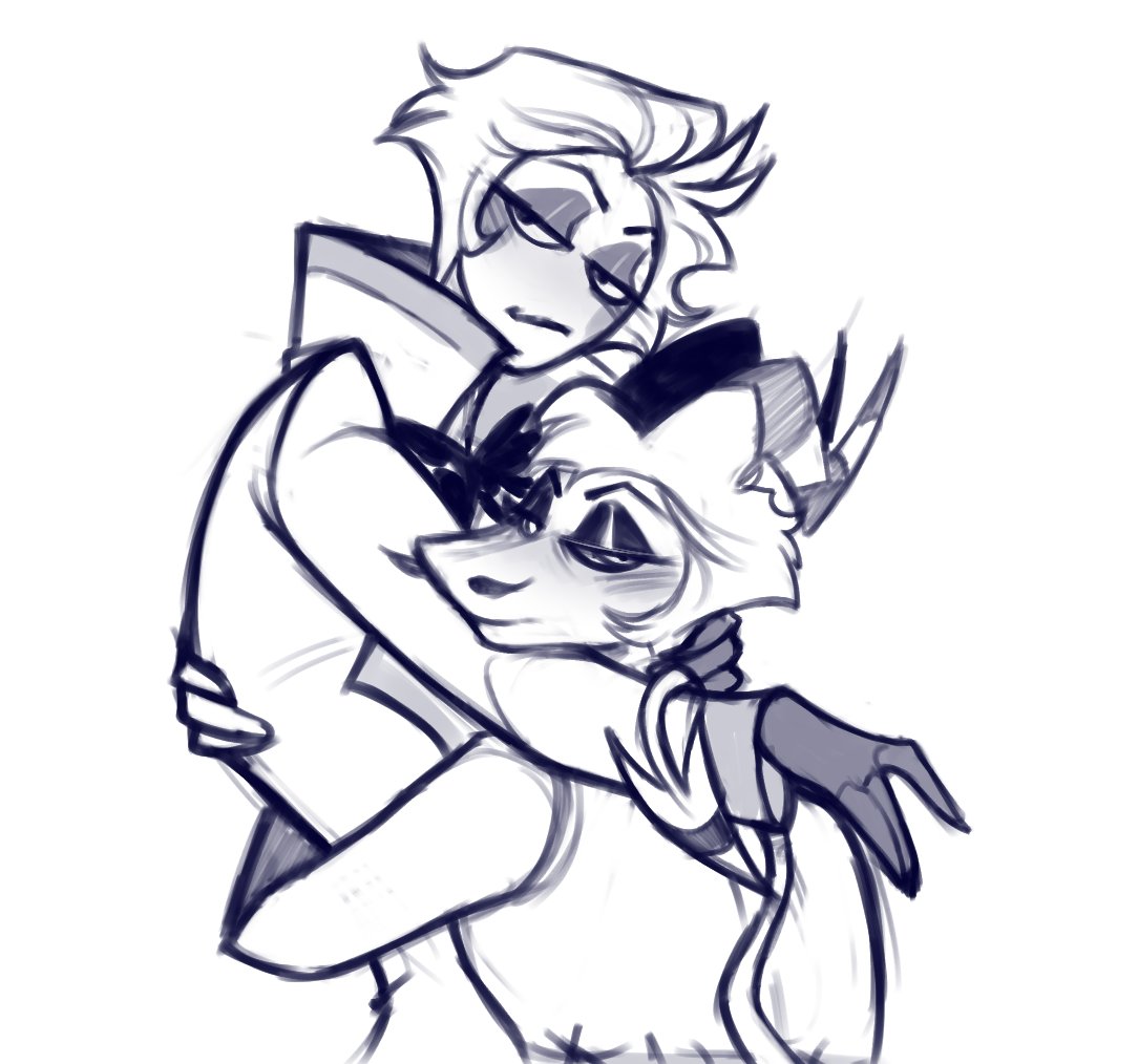 MultiPsychoElit's tweet photo. Homies BUT
Top FAVOURITE of My Crackship, #RodeoApple Lucifer & Striker ππ
THANK YOU!! @appleparty_sins for this cute ass #sketch #Commission
#HazbinHotel #HazbinHotelLucifer #LuciferMorningstar #HazbinHotelFanart #HelluvaBoss #HelluvaBossStriker #Striker #HelluvaBossFanart https://t.co/M0lCzLOA10