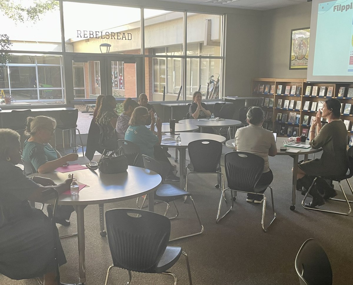 NISDRoss's tweet photo. Cafecito at Ross was very informative. Thank you @SRMSCounseling and @danielle_leon5 for presenting to our families. #RossIgnited https://t.co/tQEmjadvRq