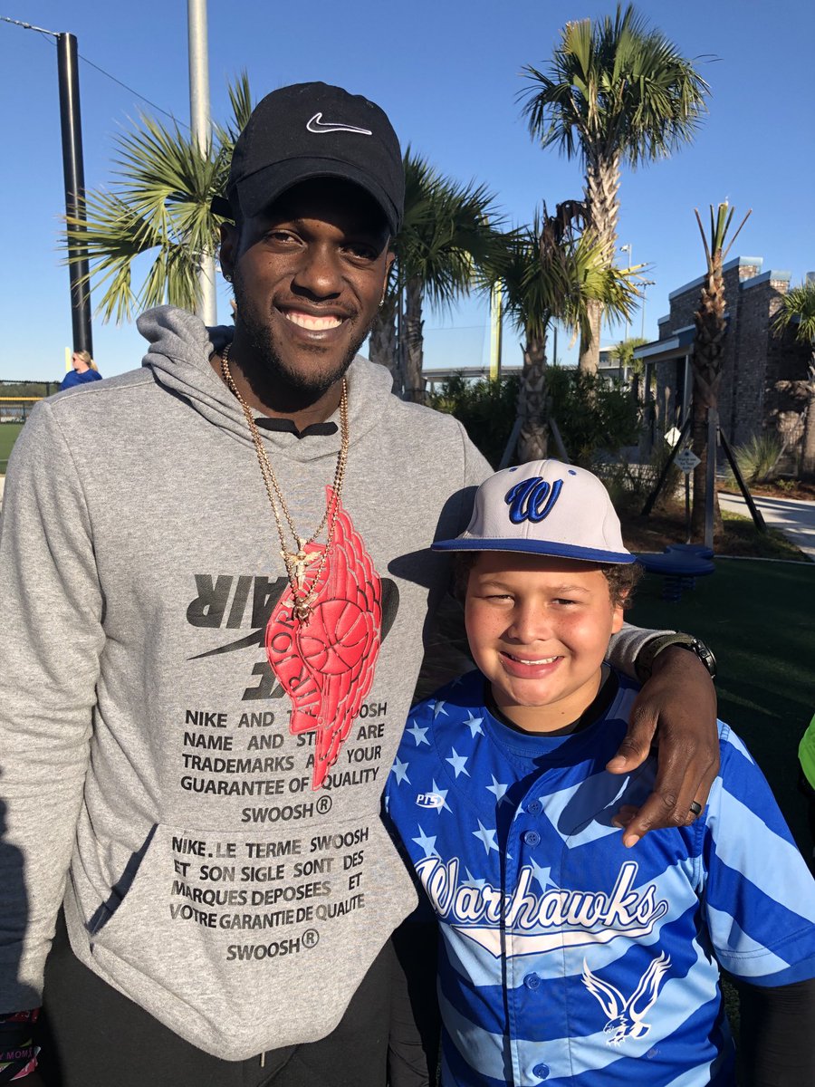 TiBossII's tweet photo. #sandlottotheshow ⁦⁦@CameronMaybin⁩ you met this kid at Shipyard Park.  He was also featured on your show https://t.co/VAuUirB209