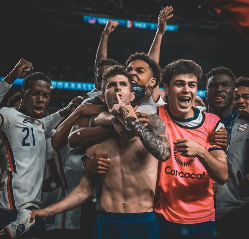 usmntonly's tweet photo. Christian Pulisic's record in big games is incredible 👏

- Goal vs. Real Madrid in the UCL semifinals
- Goals vs. Mexico in the Nations League final, World Cup qualifying
- FA Cup Final vs. Arsenal
- Goals vs Liverpool, Man City 
- Must win in the World Cup vs. Iran

🇺🇸🇺🇸🇺🇸 https://t.co/yXT3mRNV9F