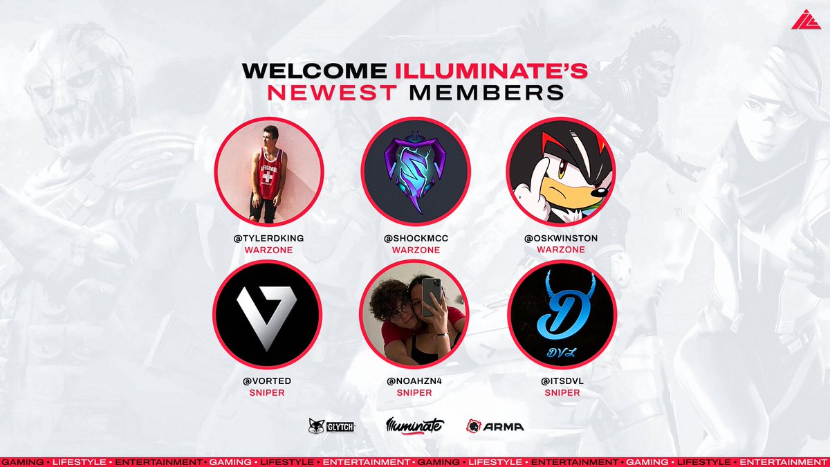 Welcoming illuminate's Newest Members. 🕹️

👤 @TylerDKing
👤 <a href="/ShockMcc/">ShockMcc</a>
👤 @OSKWinston
👤 <a href="/Vorted/">Vorted</a>
👤 <a href="/NoahZN4/">Nofipm</a>
👤 @ItsDVL

#illuminateTheWay 💡