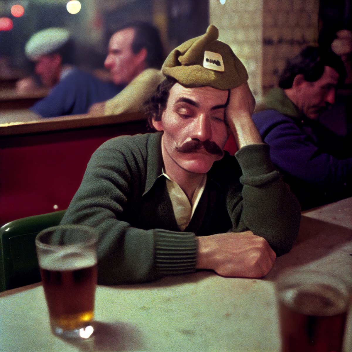 MilanJaram's tweet photo. #AI generated #supermario @supermariomovie drinking in a dive bar. https://t.co/rpOJAhtqkh