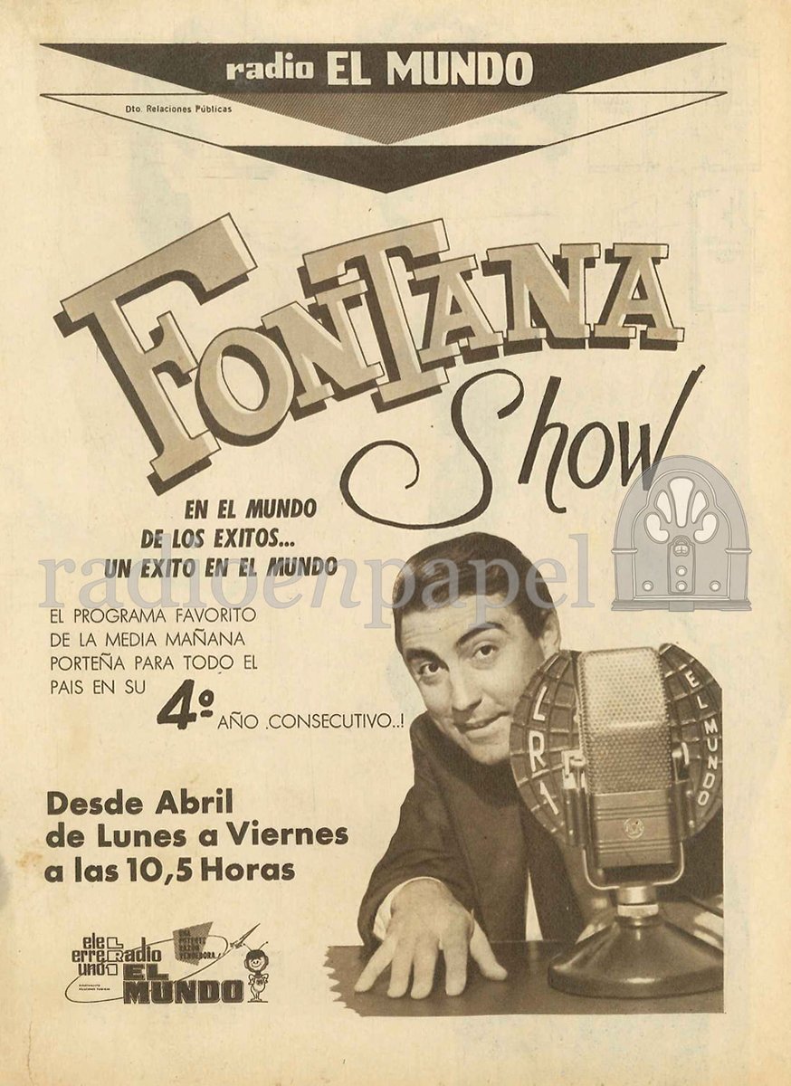 RadioenPapel's tweet photo. #EFEMERIDES | En 1935, nacía LR1 #RadioElMundo Una leyenda radial, a tal punto que se la llegó a llamar "la BBC Argentina".
Vaya nuestro agradecimiento por ser parte del aire.
#efemerideradial #102AñosdeRadio #DestapeMundoAM1070 https://t.co/Oar2hK9LBJ