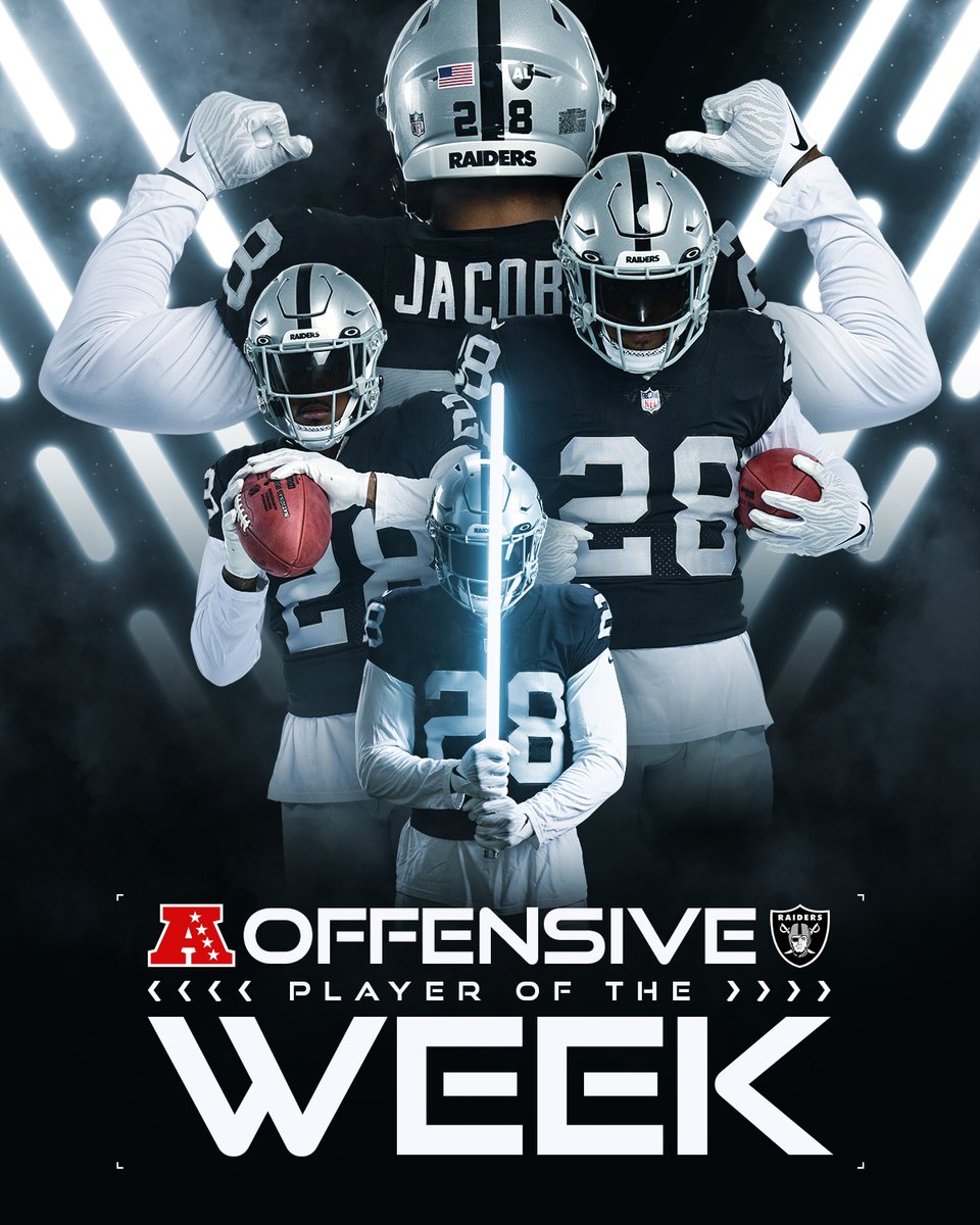 Who else!? 😤

<a href="/iAM_JoshJacobs/">Josh Jacobs</a>  has been named the AFC Offensive Player of the Week!