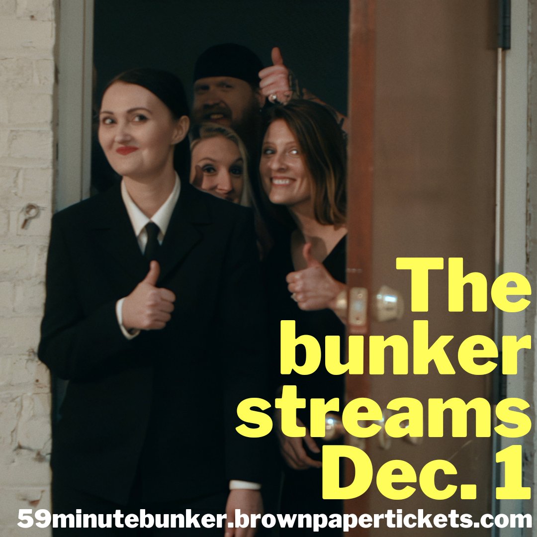We're less than 30 hours away. The clock is ticking. The launch codes have been engaged. Other countdown stuff has started.

Don't miss out. Duck and cover today!

59minutebunker.brownpapertickets.com