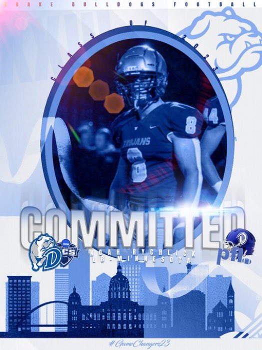 Excited to announce I have committed to Drake University to further my career! Thanks to God, my parents, all the coaches, and my teammates who have helped me get to this point. <a href="/tstepsis/">Todd Stepsis</a> @DrakeCoachSmith <a href="/WillieCashmore/">Willie Cashmore</a> <a href="/CoachBloss/">John Bloss</a> <a href="/Wheels_59/">Jeff Weiland</a> <a href="/CoachLBrown/">Lambert Brown</a> <a href="/MrJHalverson/">Jordan Halverson</a>