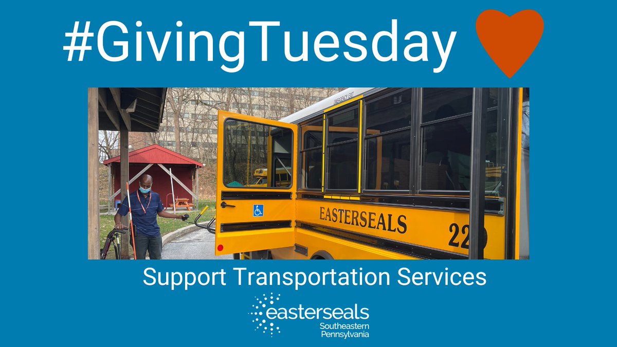 EastersealsSEPA's tweet photo. Be part of the global #GivingTuesday movement that has a local impact. A gift to support Easterseals transportation services will help our transportation services recover from recent thefts of the catalytic converters for much of our fleet. https://t.co/qeDHIDlXPe https://t.co/7mTJT7EiTA