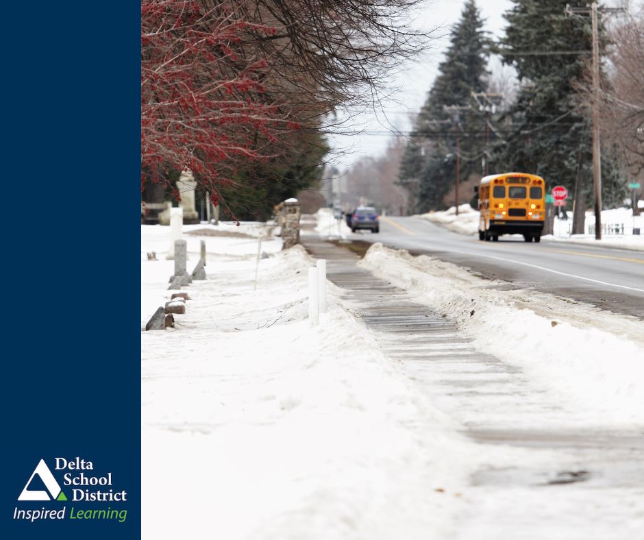 With snow flurries this afternoon and more predicted overnight, we encourage families, students and staff to familiarize themselves with the district’s winter weather procedures.  ow.ly/RURM50Lv729