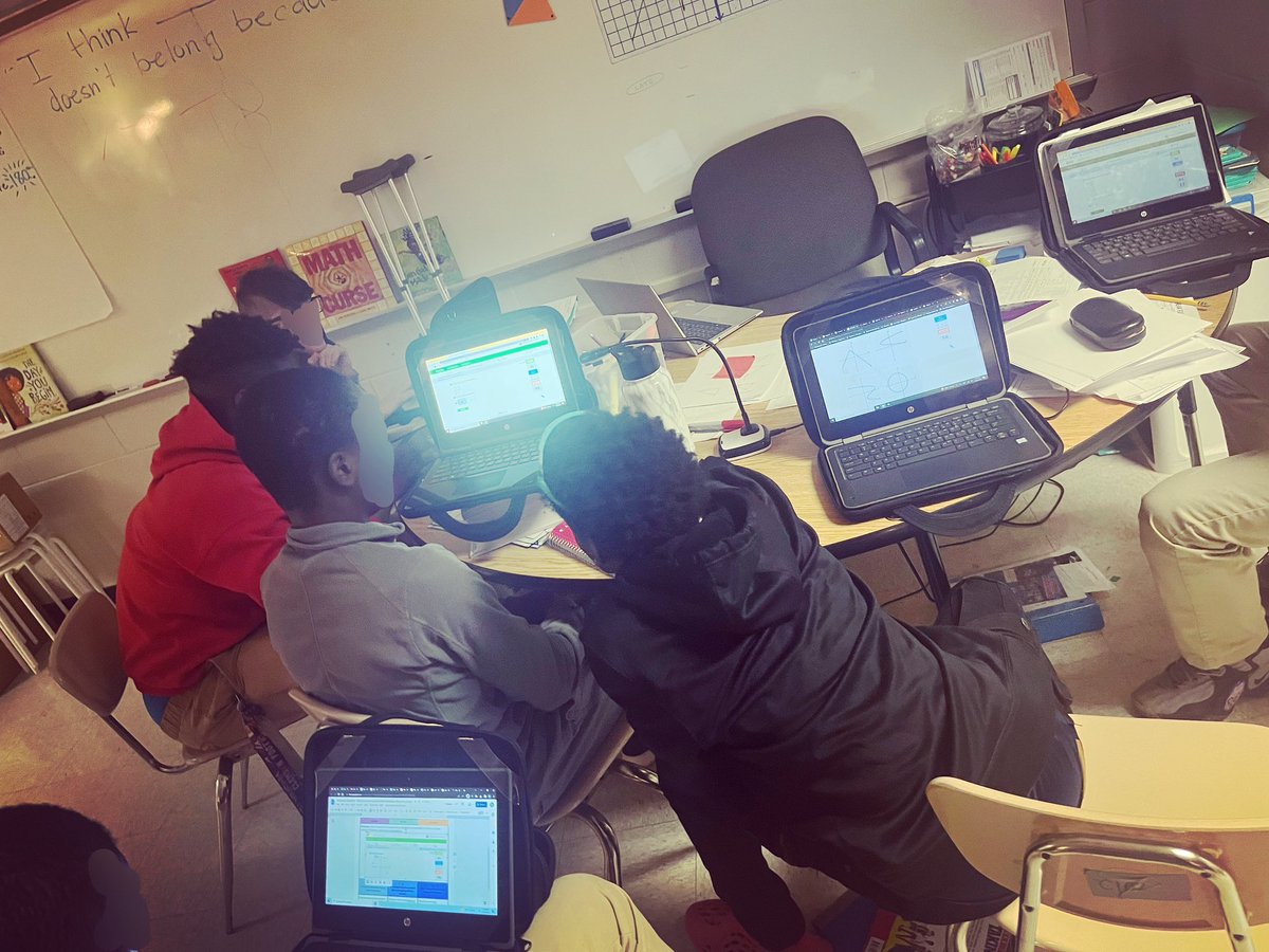 _ohthatsmikey's tweet photo. We had a #RockSolid math workshop today. 

After teaching this group of boys in small group, I glanced over to see them assisting one another and using math vocabulary in context. 

This made my teacher heart happy! I love it when the students become to teacher. https://t.co/P1ACZ9oJUo