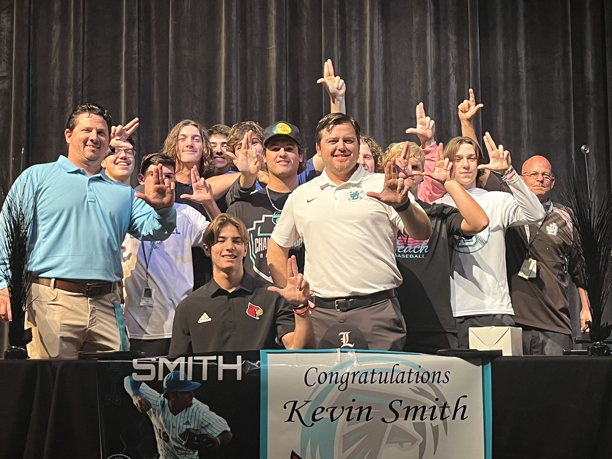 Today we got to honor Kevin Smith and his commitment to <a href="/LouisvilleBSB/">Louisville Baseball</a> !! Congrats <a href="/19Kevinsmith/">KevinSmith.19</a> !! Thank you to <a href="/JBHSFALCONS/">JENSEN BEACH HS</a> and <a href="/JBeachAthletics/">Jensen Beach Athletics</a> for putting on a great event for our student athletes!!