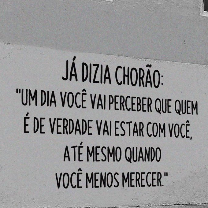 Já dizia Chorão: