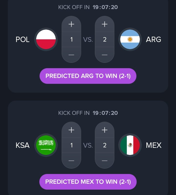 Shall I change any of the predicted score? #WorldCupPrediction