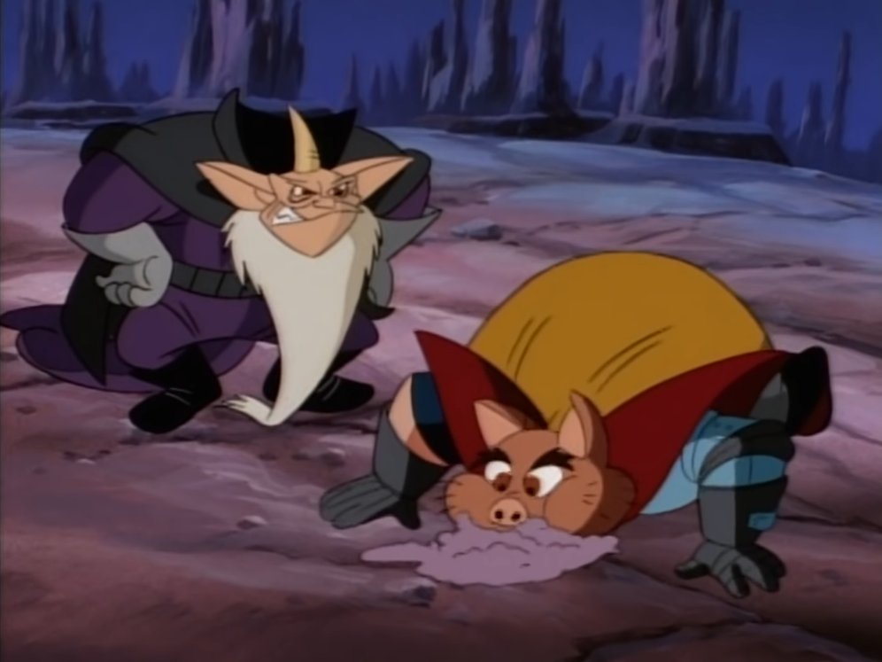 Scorchy420's tweet photo. @MasonAsaro @Cybershell No Naugus turned Robotnik into a gorilla for a moment as well as other animals. 

Pig Robotnik: https://t.co/42tPS2WNls