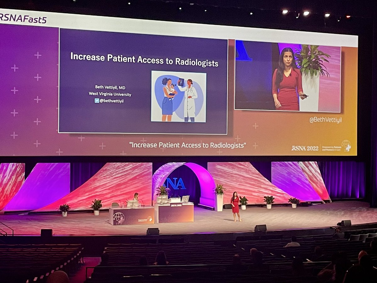 BethVettiyil's tweet photo. My talk #RSNAFast5 - inspired by  2 giants in Radiology.

Collaborative Radiology Clinic model: Dr. Nicks @MKMSKER at @UTHradiology 

Dedicated Radiology Clinic model: Dr. Avneesh Chhabra @AChhabraMD at @UTSW_Radiology 

Increased patient access to radiologists? It’s already on!! https://t.co/oYumiagrbi