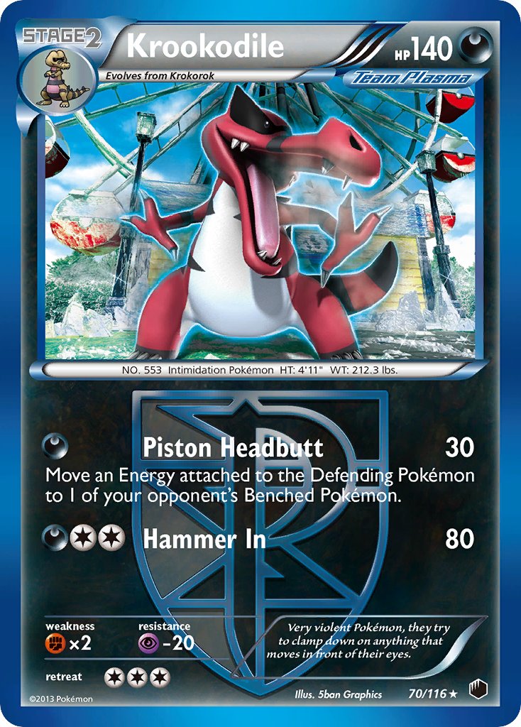 CardsHourly's tweet photo. Krookodile from the 'Black &amp; White: Plasma Freeze' set!  

Artwork by: 5ban Graphics
 #PokemonTCG #PokemonCards #Pokemon https://t.co/xYWzHSM0z4