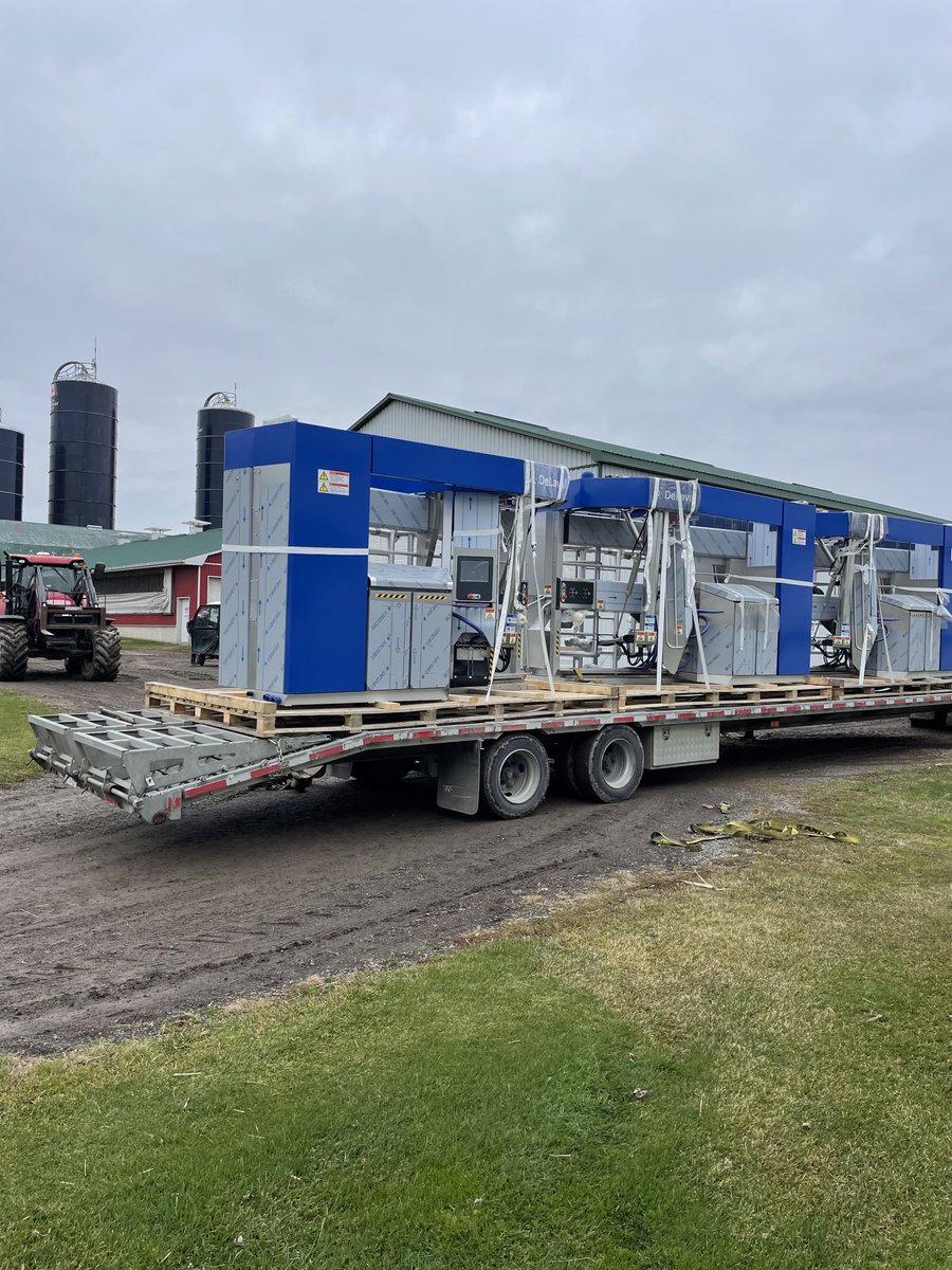 Robots came today, looking forward to having them installed in the new facility #Norwell#DeLaval