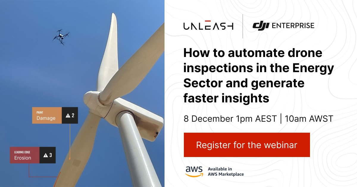 unleashlive's tweet photo. Join our #webinar where @DJIGlobal will share the latest in their drone product line and we'll show how to automate your asset inspections for fast insights and improved asset performance. Register now:
 https://t.co/7T3RbXmBre

#Drones #DJI #AI #ComputerVision #AssetMaintenance https://t.co/5n6w0OJzrJ