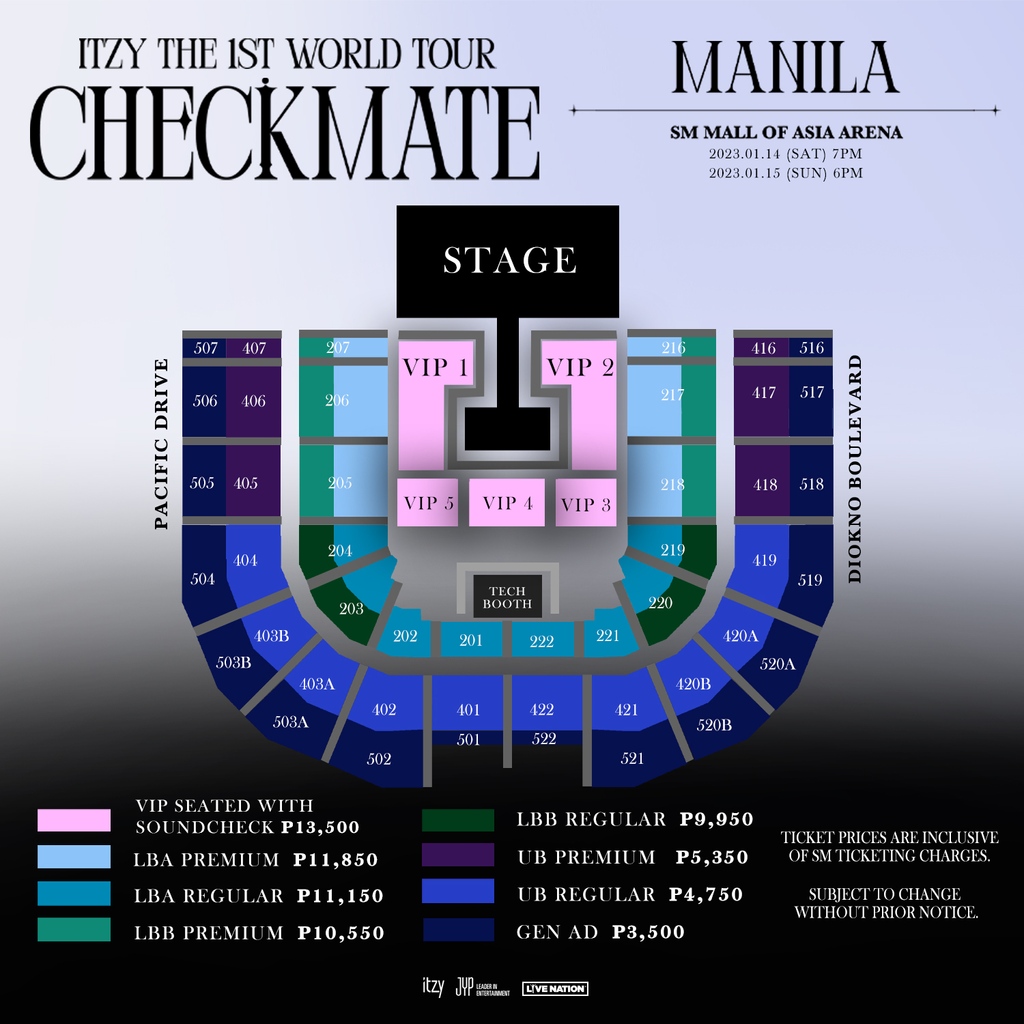 livenationph's tweet photo. Good news, MIDZY! ♟️ Additional seats will be released for ITZY THE 1ST WORLD TOUR <CHECKMATE> in Manila TOMORROW, Dec 1, at 11AM at SM Tickets.

📆 Jan 14&amp;15, 2023 
📍SM Mall of Asia Arena 

#ITZY #MIDZY 
#ITZY_WORLD_TOUR 
#ITZY_CHECKMATE 
#ITZY_BoysLikeYou https://t.co/F19ESlNZJG