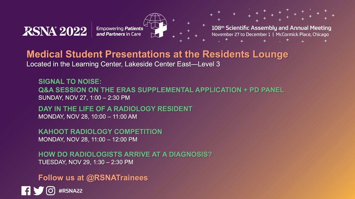 hrsugito's tweet photo. And that’s a wrap! 🎁

Humbled to be leading #RSNAMSTF effort to make the first ever med student event into reality at #RSNA22

Couldn’t have done it without the Education Workgroup dream team and @RSNA’s own Ms. Betsy Lockett.

Grateful for the opportunity, @RSNATrainees! https://t.co/ngqlHG6DQ4