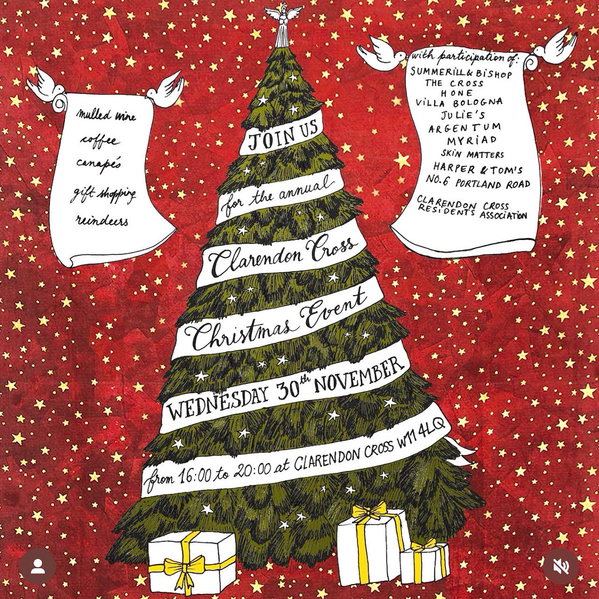 Come &amp; Join is &amp; the Portland Road/Clarendon Cross Community &amp; Businesses for a Christmas Cheer.
A Warm Welcome, All the Locals, Canapés, Mulled Wine &amp; perhaps some Rolos. 
Wednesday 30th November 4-8pm.

Really Look forward to Seeing You!